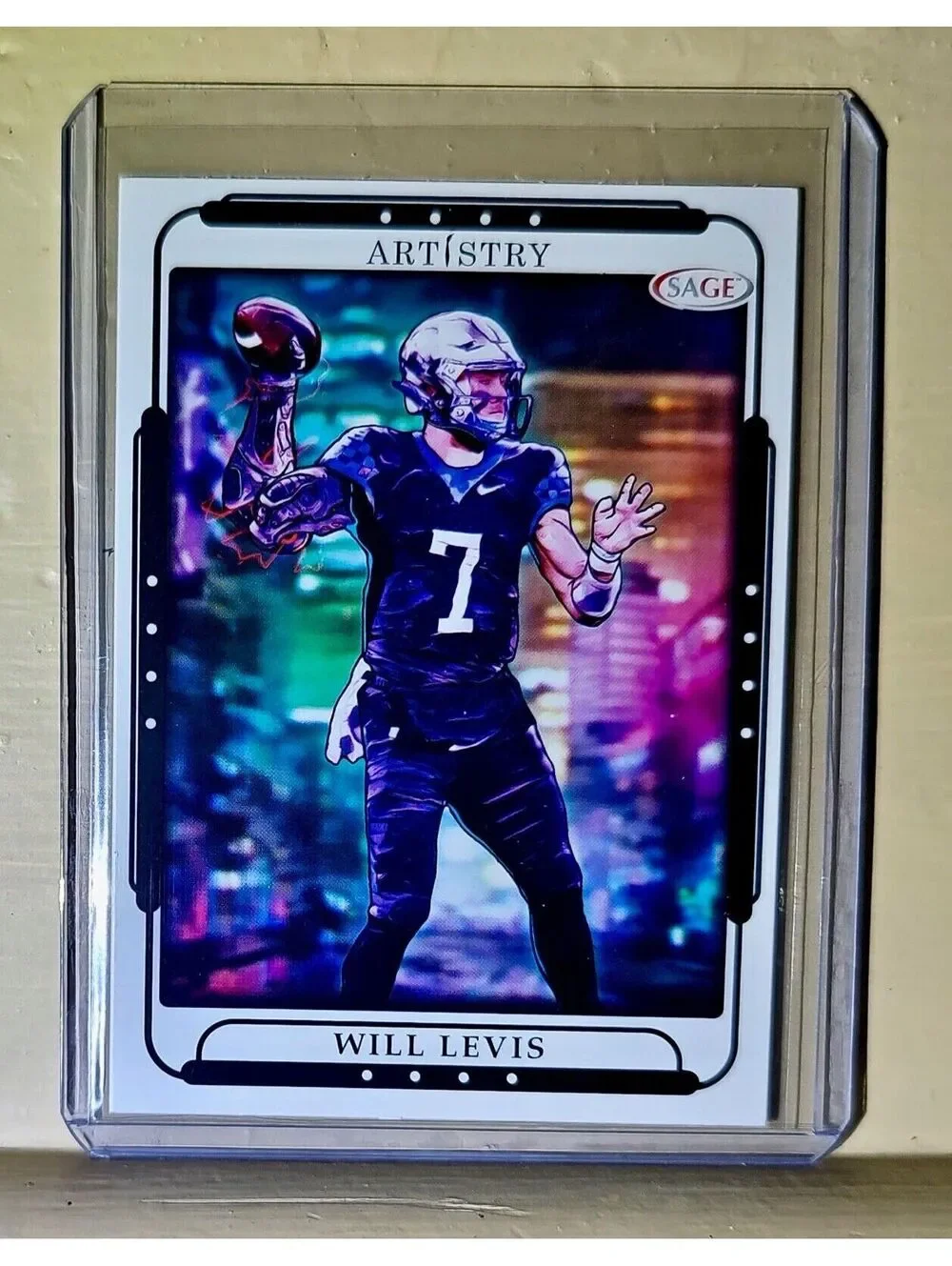Will Levis 2023 SAGE NFL Artistry Football #124 Card